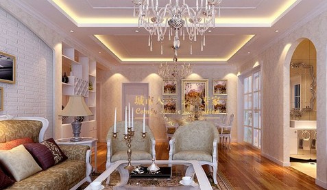 南充4万6装修费半包打造三居室122平米欧式风情